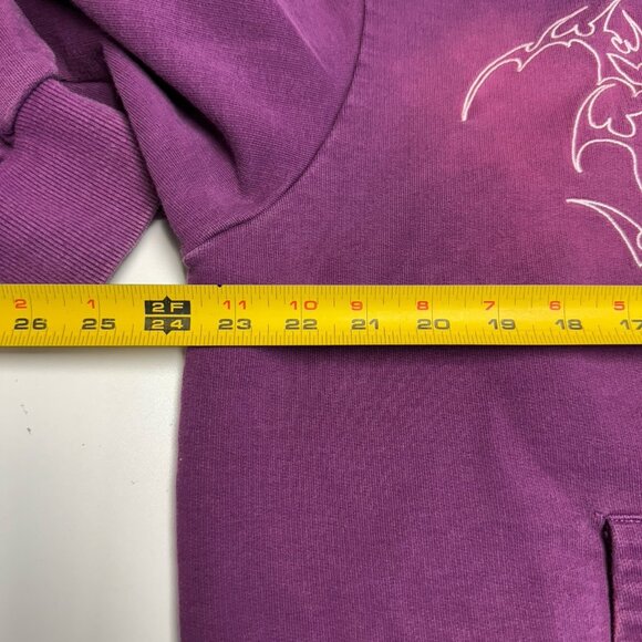 Juvenile Purple Inferno Hoodie Sweatshirt L 23.5x26.5 Embroidered Grunge - Picture 10 of 11